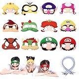 Sidesea Kinder Party Masken, 12PCS Ma-ri Mask Bro Cosplay Party Masken Cartoon...