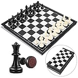 Peradix Schachspiel Magnetischem Einklappbar Schachbrett Schach für Kinder ab 6...