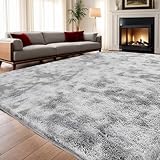 ISMOL Weicher Flauschiger Zottelteppich Wohnzimmer Schlafzimmer Flächenteppich...