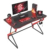 CubiCubi Gaming Tisch 100 x 60 cm, Gaming Schreibtisch mit...
