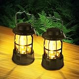 Flintronic 2 Stück LED Campinglampe Tragbar, IPX4 Wasserdichte Camping Licht,...