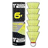 Talbot-Torro® Badminton Ball Tech 450, 6er Dose, Gelb, Geschwindigkeit...