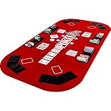 GAMES PLANET Faltbare Pokerauflage „Straight“ für bis zu 8 Spieler, Maße...