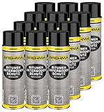 BREHMA 12x Bitumen Unterbodenschutz Black Edition 500ml Steinschlagschutz Spray...