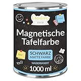 Creative Deco Magnetisch Schwarz Wandfarbe Kreidefarbe Tafelfarbe | 1000ml | 2...