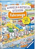 Ravensburger Wimmeln, Rätseln, Stickern: Fahrzeuge - Stickerbuch ab 4 Jahren,...