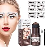 Augenbrauen Stempel Schablone Set - Eyebrow Powder Stamp, Wasserfestes...