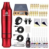 Blackbudda Tattoo Maschine set, Rotary Tattoo Maschinenstift-Kit mit Netzteil,...
