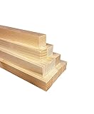 10 Kanthölzer 30mm x 30mm x 2m Lang aus gehobeltes Fichtenholz – Holzstäbe...