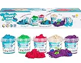 Genio Kids Magic Sand 750g Zaubersand - 5 Farben Bunter Sand Set, 5 Sandknete...