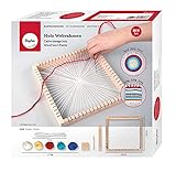 Rayher Holz Webrahmen, 23x23 cm, quadratisch, Webbreite 18 cm,...