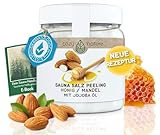 CozyNature® Sauna Salz Peeling Honig Mandel 500 g | Für die Sauna, Dusche und...