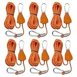 ZOYDP 6 Stück 4M Reflektierend Abspannseile Seil, Abspannseile mit Seilspanner,...