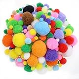 TOAOB 300 Stück Pompons 10mm bis 40mm Bunte Pompom Flauschigen Plüsch set...
