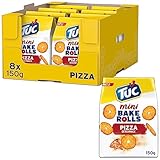 TUC Mini Bake Rolls Pizza 8 x 150g I Knusprige Brotchips I Knabbergebäck Chips...