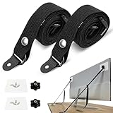 2 Stück TV Kippsicherung, Kippschutz Fernseher TV Tilt Protection No Drill...