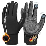 TIBISI Gloves for Men Women Winter Thermal Cycling Gloves Windproof Touchscreen...