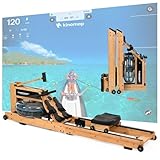 Christopeit Wasserrudergerät klappbar für Zuhause - Rudergerät Holz, Hybrid...