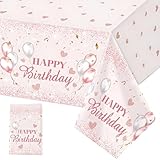 Kisstta 137 X 274cm Party Tischdecke, Wiederverwendbar Tischdecken Geburtstag,...