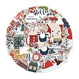 100 Stück Aufkleber Weihnachten, Sticker Weihnachten, Aufkleber geeignet für...
