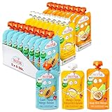 FruchtBar-Bio Quetschie, 24 Stk. Mix, 3 verschiedene Sorten, Fruchtpüree für...