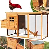 Miweba MyAnimal Hühnerstall MH-04 | 174x76x103 cm - Für 4 Hühner mit Eiablage...