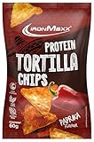IronMaxx Protein Tortilla Chips – Paprika 60g | Knusprige Eiweißchips aus...
