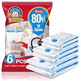 BoxLegend Vakuumbeutel 6 Stück 2 Jumbo 100x80cm + 2 Groß 80x60cm + 2 Kleine...