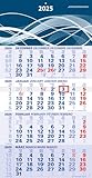 der blaue 4-Monatskalender Kompakt 2025 blauer Bürokalender großer...