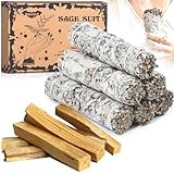 BBLTIFF 12 Stück Räucherset, 6 Stück Weißer Salbei und 6 Stück Palo Santo,...