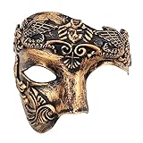 OIDEA Herren Punk Halbmaske Venezianische Maske: Braun Kupfer Herren Kostüm...