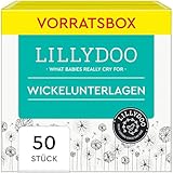 LILLYDOO hautfreundliche weiche Wickelunterlagen 60 x 60 cm, 50 Stück (5x10)...