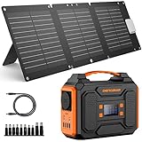 SinKeu 250WH Powerstation mit 60W Solarpanel, 250W 230V Mobiler Stromspeicher...