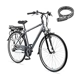 TELEFUNKEN E-Bike Herren Elektrofahrrad Alu 28 Zoll mit 21-Gang Kettenschaltung,...