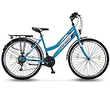 Talson 24 Zoll Mädchenfahrrad 21-Gang Shimano Drehgriffschaltung Türkis mit...