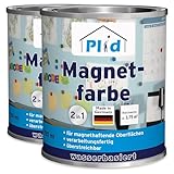 Plid® Magnetfarbe Extra Stark Anthrazitgrau [überstreichbar] - Magnetische...