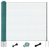 SUNYRISY Hühnerzaun Geflügelnetz Garten, 50m x 100cm Mobiler Hundezaun...