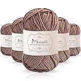 Maxee 250g(50gx5) Handstrickgarn Multicolor, Acryl Garn zum Stricken, Weicher...