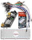 AZDelivery MB 102 Breadboard Kit - 830 Breadboard, Netzteil Adapter 3,3V 5V,...