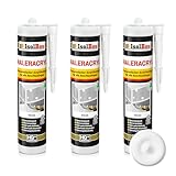 Isolbau Maleracryl 3 x 300 ml Weiß - Plastoelastischer Acryl-Dichtstoff zum...