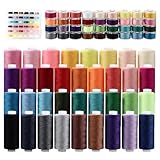 72 Stück Nähgarn Set, 400 Yard 36 farbigen Nähgarn und 36 Unterfadenspulen...