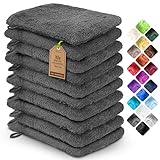 NatureMark 10er Pack Frottee Waschhandschuhe Waschlappen 100% Baumwolle...