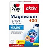 Doppelherz Magnesium 400 + B1 + B6 + B12 + Folsäure - Magnesium unterstützt...
