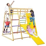 DREAMADE 8 in 1 Kletterdreieck Kletterspielzeug mit Schaukel Leiter Rutsche...