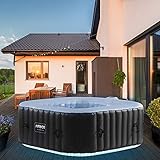 Arebos Whirlpool | 154 x 154 cm | mit LED-Beleuchtung | aufblasbar | quadratisch...
