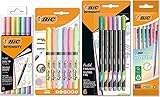 BIC Schreibwaren Set Pastell à 23: 6 Textmarker, 5 Fineliner, 6 Bleistifte, 6...