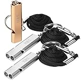 H&S Notfall Trillerpfeife aus Metall - Extrem Laut und im 3er Set - Aluminium...