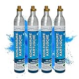 4x CO2-Kartusche Soda 425g Kohlensäure Zylinder für bis zu 240 Liter Sprudel...