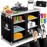 KESSER® Campingküche | Inkl. Tragetasche & Becherset | Campingschrank...