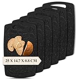Vikcvcsc Schneidebrett Kunststoff Set 6, Frühstücksbrettchen 25x15 cm,...